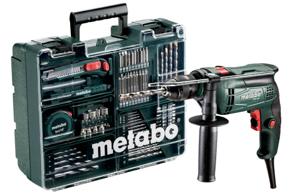 Дрель ударная Metabo SBE 650 (600671870) Кейс мобильная мастерска, Патрон БЗП
