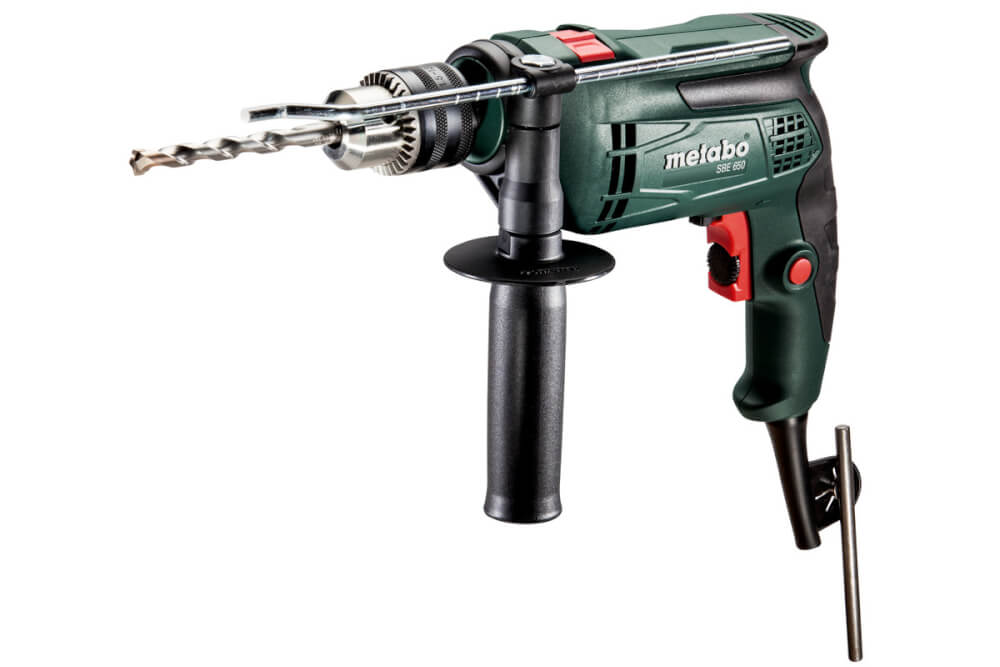 Дрель ударная Metabo SBE 650 (600671500) Кейс, Ключевой патрон