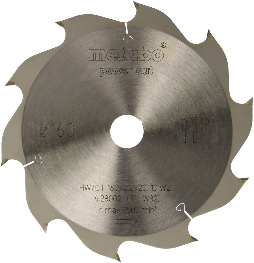 Диск пильный по дереву METABO 160х20х10Т (628002000)